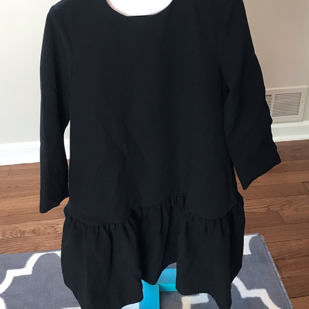 Black drop waist dress